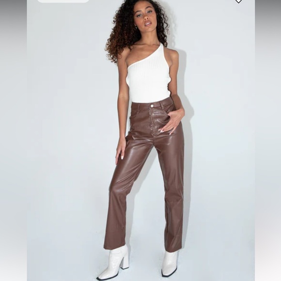 Princess Polly Love Lies Pants Brown, New with Tags - Picture 1 of 7